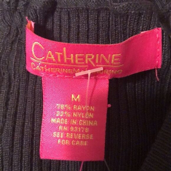 Catherine Malandrino M Green Peplum Knit Ribbed Crewneck Quarter Sleeve Sweater - Picture 7 of 8